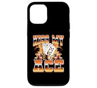 Jugador de póker Kiss My Ace, Juego de Casino al Estilo Pirata de los 90 Carcasa para iPhone 12/12 Pro