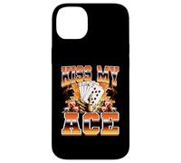 Jugador de póker Kiss My Ace, Juego de Casino al Estilo Pirata de los 90 Carcasa para iPhone 14 Plus