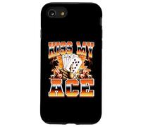 Jugador de póker Kiss My Ace, Juego de Casino al Estilo Pirata de los 90 Carcasa para iPhone SE (2020) / 7/8