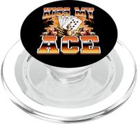 Jugador de póker Kiss My Ace, Juego de Casino al Estilo Pirata de los 90 PopSockets PopGrip para MagSafe