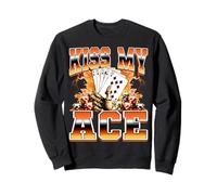 Jugador de póker Kiss My Ace, Juego de Casino al Estilo Pirata de los 90 Sudadera