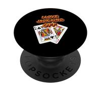 Jugador de póquer I Love Jack King Off Funny Playful Card Gambler PopSockets PopGrip Adhesivo