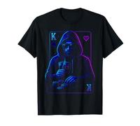 Jugador de póquer jugando a las cartas King Of Hearts Chipleader Apuestas Camiseta