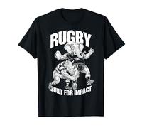 Jugador de Rugby Construido para el Impacto Divertido Aparejo de Elefante Rinoceronte Camiseta