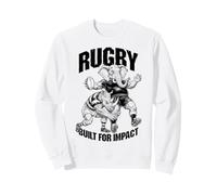 Jugador de Rugby Construido para el Impacto Divertido Aparejo de Elefante Rinoceronte Sudadera