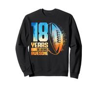 Jugador de Rugby Retro de cumpleaños número 18 años niño niña Sudadera