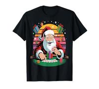 Jugador de Santa Poker Funny Christmas Casino Design Camiseta