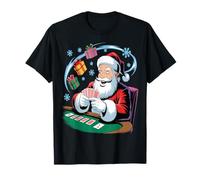 Jugador de Santa Poker Funny Christmas Casino Design Camiseta