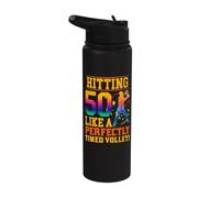 Jugador de tenis 50 cumpleaños quincuagésimo cumpleaños Tenis Stainless Steel Insulated Water Bottle
