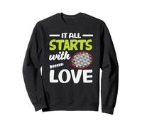 Jugador de Tenis Todo Comienza con Amor Sudadera