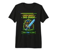 Jugador de Tercer Grado Main Quest Tercer Grado Regreso a la Escuela Camiseta Premium