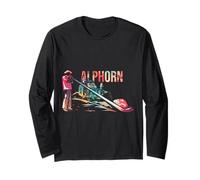 Jugador De Trompa Alpina Tradicional Baviera Manga Larga