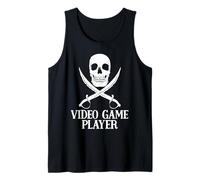 Jugador De Videojuegos Pirata Cráneo Bandera Velero Jugador Piratas Camiseta sin Mangas