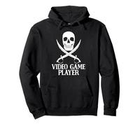 Jugador De Videojuegos Pirata Cráneo Bandera Velero Jugador Piratas Sudadera con Capucha