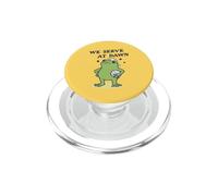Jugador de Voleibol de Rana Divertida Que servimos al Amanecer PopSockets PopGrip para MagSafe
