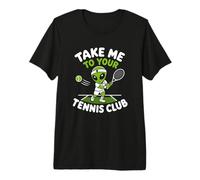 Jugador del Club de Tenis Alien UFO secuestro Nave Espacial Camiseta Premium