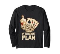 Jugador del póker del Casino Mi Plan de jubilación Jugador de la Tarjeta del póker Manga Larga