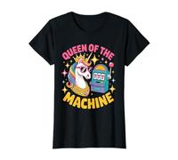 Jugador Lindo del póker del Juego del Casino de la Reina de la Camiseta