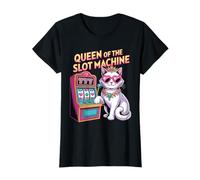 Jugador Lindo del póker del Juego del Casino de la Reina de la Camiseta