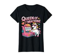 Jugador Lindo del póker del Juego del Casino de la Reina de la Camiseta