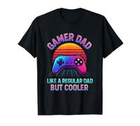 Jugador Papá Día del Padre Videojuegos Papi Hijo Vintage Camiseta