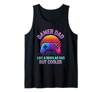 Jugador Papá Día del Padre Videojuegos Papi Hijo Vintage Camiseta sin Mangas
