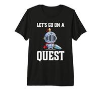 Jugador RPG Let's Go On A Quest Knight Warrior Player Camiseta Premium