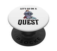 Jugador RPG Let's Go On A Quest Knight Warrior Player PopSockets PopGrip Adhesivo