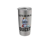 Jugador RPG Let's Go On A Quest Knight Warrior Player Vaso térmico de acero inoxidable de doble pared
