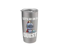 Jugador RPG Let's Go On A Quest Knight Warrior Player Vaso térmico de acero inoxidable de doble pared