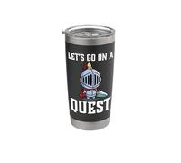 Jugador RPG Let's Go On A Quest Knight Warrior Player Vaso térmico de acero inoxidable de doble pared