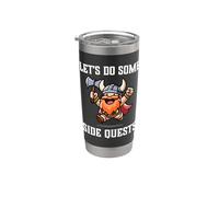 Jugador RPG Vamos a hacer algunas misiones secundarias Jugador guerrero enano Vaso térmico de acero inoxidable de doble pared