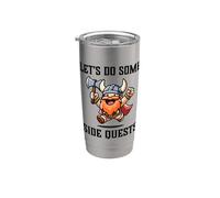 Jugador RPG Vamos a hacer algunas misiones secundarias Jugador guerrero enano Vaso térmico de acero inoxidable de doble pared