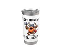 Jugador RPG Vamos a hacer algunas misiones secundarias Jugador guerrero enano Vaso térmico de acero inoxidable de doble pared
