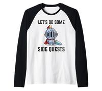 Jugador RPG Vamos a Hacer Algunas misiones secundarias Knight Warrior Player Camiseta Manga Raglan