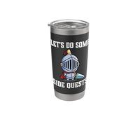 Jugador RPG Vamos a hacer algunas misiones secundarias Knight Warrior Player Vaso térmico de acero inoxidable de doble pared