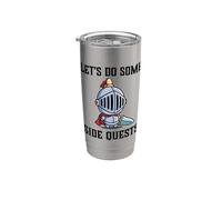 Jugador RPG Vamos a hacer algunas misiones secundarias Knight Warrior Player Vaso térmico de acero inoxidable de doble pared