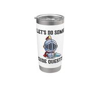 Jugador RPG Vamos a hacer algunas misiones secundarias Knight Warrior Player Vaso térmico de acero inoxidable de doble pared