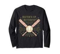 Jugador Vintage de Softball Batter Up Buttercup para niñas Manga Larga