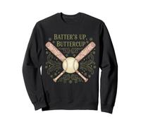 Jugador Vintage de Softball Batter Up Buttercup para niñas Sudadera