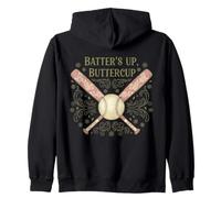 Jugador Vintage de Softball Batter Up Buttercup para niñas Sudadera con Capucha