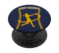 Jugadora de sóftbol femenino de Virginia Occidental con costura para fanáticos de WV Sports PopSockets PopGrip Adhesivo
