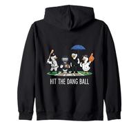 Jugadores de béisbol de Patos Divertidos Hit The Dang Ball Sudadera con Capucha