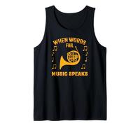 Jugadores de cuerno francés Instrumento musical Música habla jugador Camiseta sin Mangas