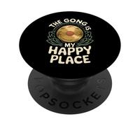 Jugadores de Gong Sonido Curación Meditación Música Espiritual PopSockets PopGrip Adhesivo