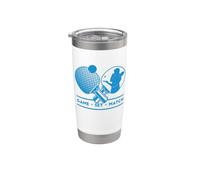 Jugadores de tenis de mesa Game-Set-Match Mesa de ping-pong Vaso térmico de acero inoxidable de doble pared