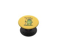 Jugamos En Dibujos Animados De Golfista Rana A PopSockets PopGrip Adhesivo