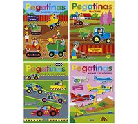 Jugamos y construimos con pegatinas de vinilo (4 títulos)