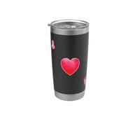 jugando a las cartas Ace of Hearts Skat Poker Vaso térmico de acero inoxidable de doble pared