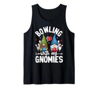 Jugando a los Bolos con mis gnomios Funny Bowler Strike Camiseta sin Mangas